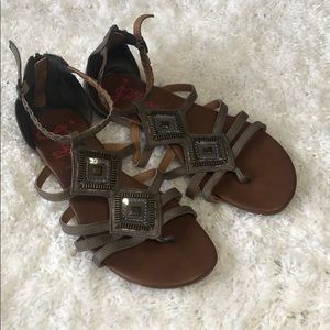 Jellypop Tribal Brown Strappy Sandals Size 9